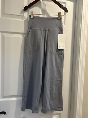 NWT lululemon Align wide leg crop 23”Rhino Grey RHIG Size : 4 