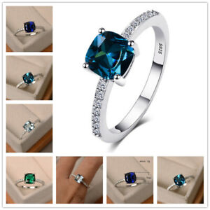 Antique Multi-Color Topaz Wedding Engagement Ring 925 Silver Jewelry Size 6-10 Antique Multi-Color Topaz Wedding Engagement Ring 925 Silver Jewelry Size 6-10
