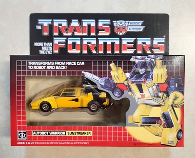 TRANSFORMERS G1 AUTOBOT SUNSTREAKER  US SELLER MISB RARE! CAR TOY ROBOT