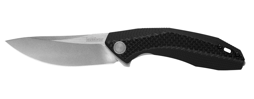 Kershaw Tumbler Sub Frame Lock Knife Black G10 CF Handle Plain D2 SW Blade 4038