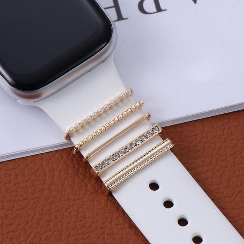 Metal Charms Decorative Ring For Apple Watch Band Diamond Ornament Smart Watch - Picture 5 of 8