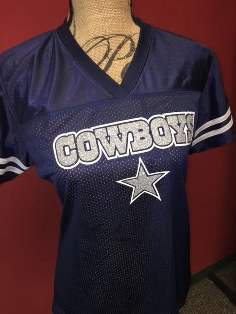 Camiseta de fútbol para mujer Dallas Cowboys brillante Foto 4 de 4
