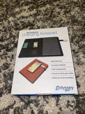 Odyssey Tech WIRELESS CHARGING NOTEPAD Red NEW In Box