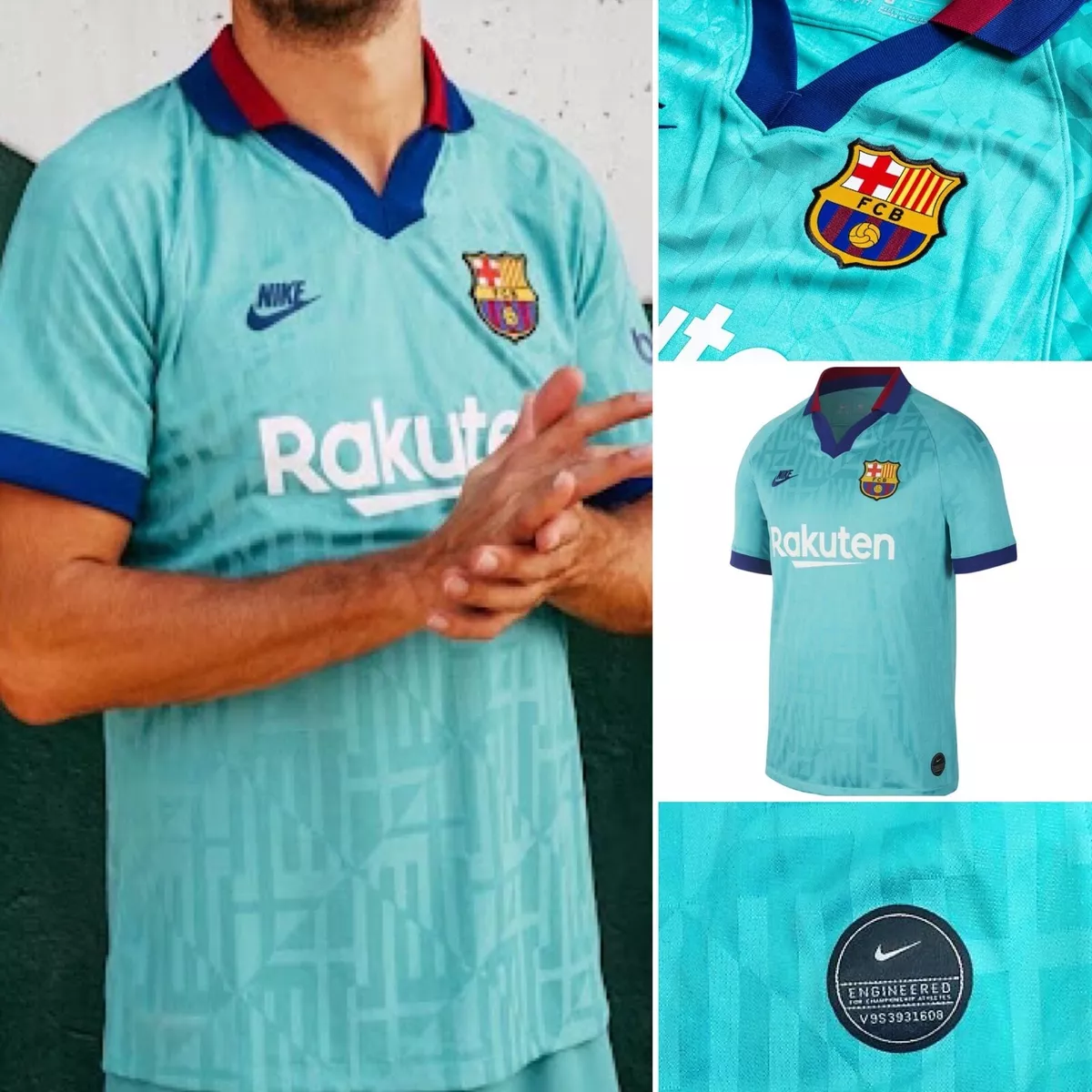 NWT Nike 19/20 FC Barcelona Third 3rd Jersey Shirt Top AT0029 310 S Small RARE