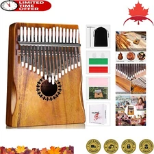 Handcrafted Kalimba Thumb Piano 17 Keys - Easy to Play - 18.5 x 13.5 x 3.6