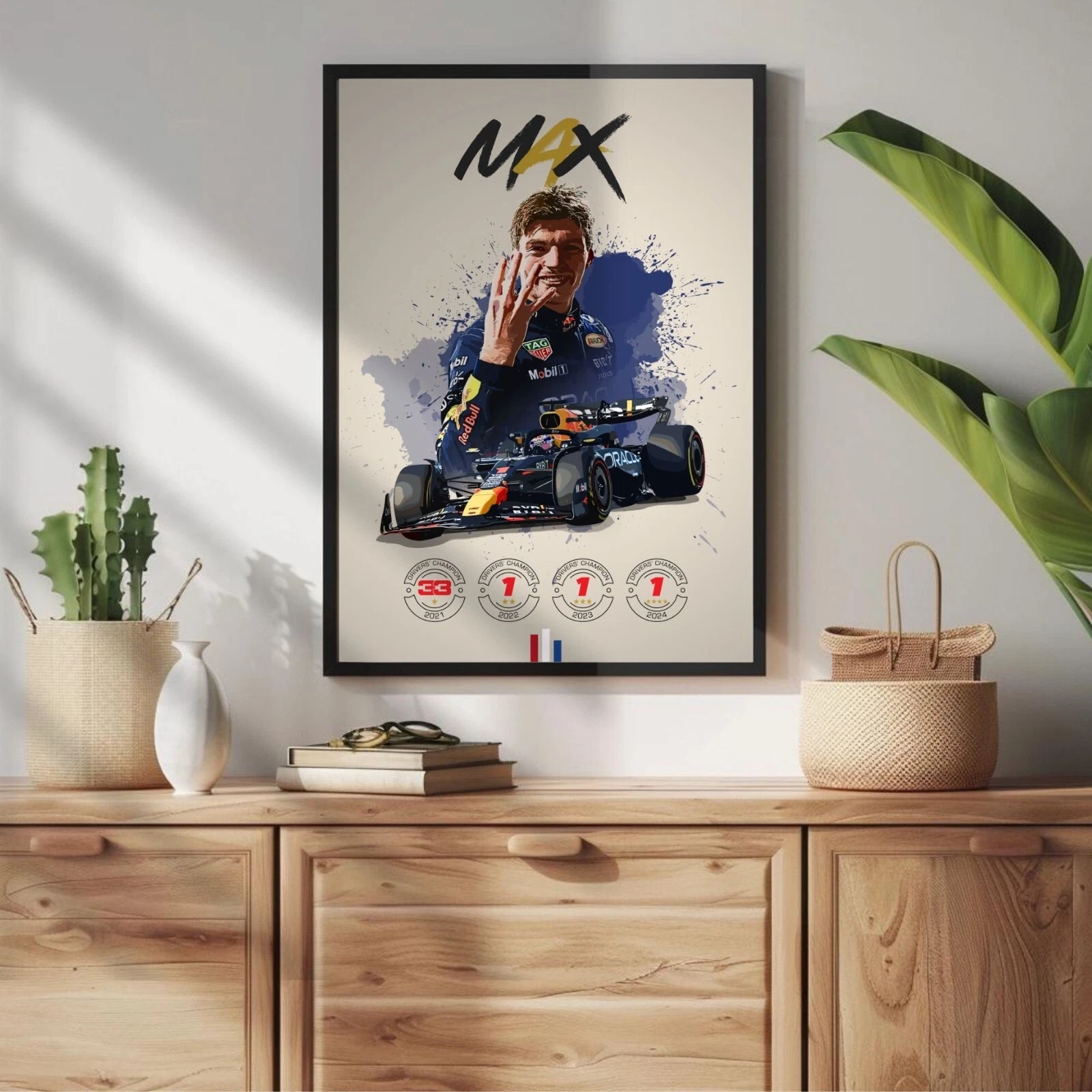 Max Ver Stappen Four-Time World Champion Poster