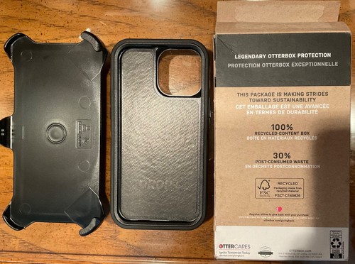 OtterBox DEFENDER SERIES for iPhone 13 Pro Max & iPhone 12 Pro Max - Black NEW - Zdjęcie 2 z 5