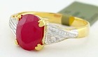 GENUINE 2.26 Cts RUBY & DIAMONDS RING 10k GOLD - Free Certificate Appraisal — photo 5