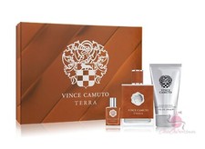 Vince Camuto Terra 3 pc set for Men-3.4 oz EDT Sp 0.5 oz EDT 5.0 oz After Shave
