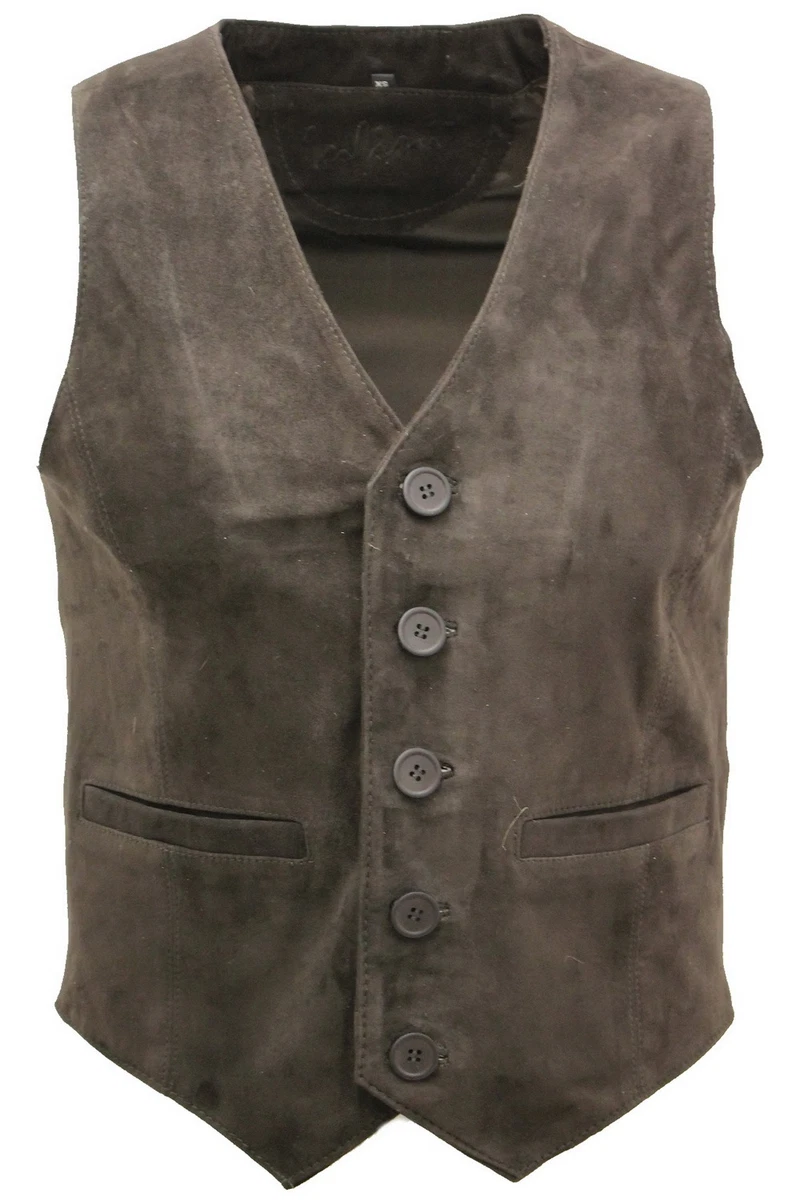 Gilet En Cuir Rockhill Pour Homme Taille 48 - Très Bon état, Noir, Style Outdoor