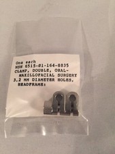 ONE NEW Oral Maxillofacial Surgery Double Clamp 3.2mm Diameter Holes