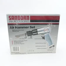 Vintage Sanborn Pneumatic Air Hammer Chisel Set