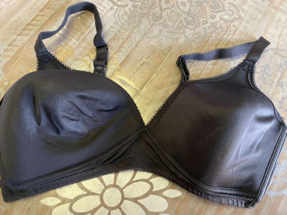 Wacoal Black Comfort Bra 38D Side Smoother Wire Free eBay