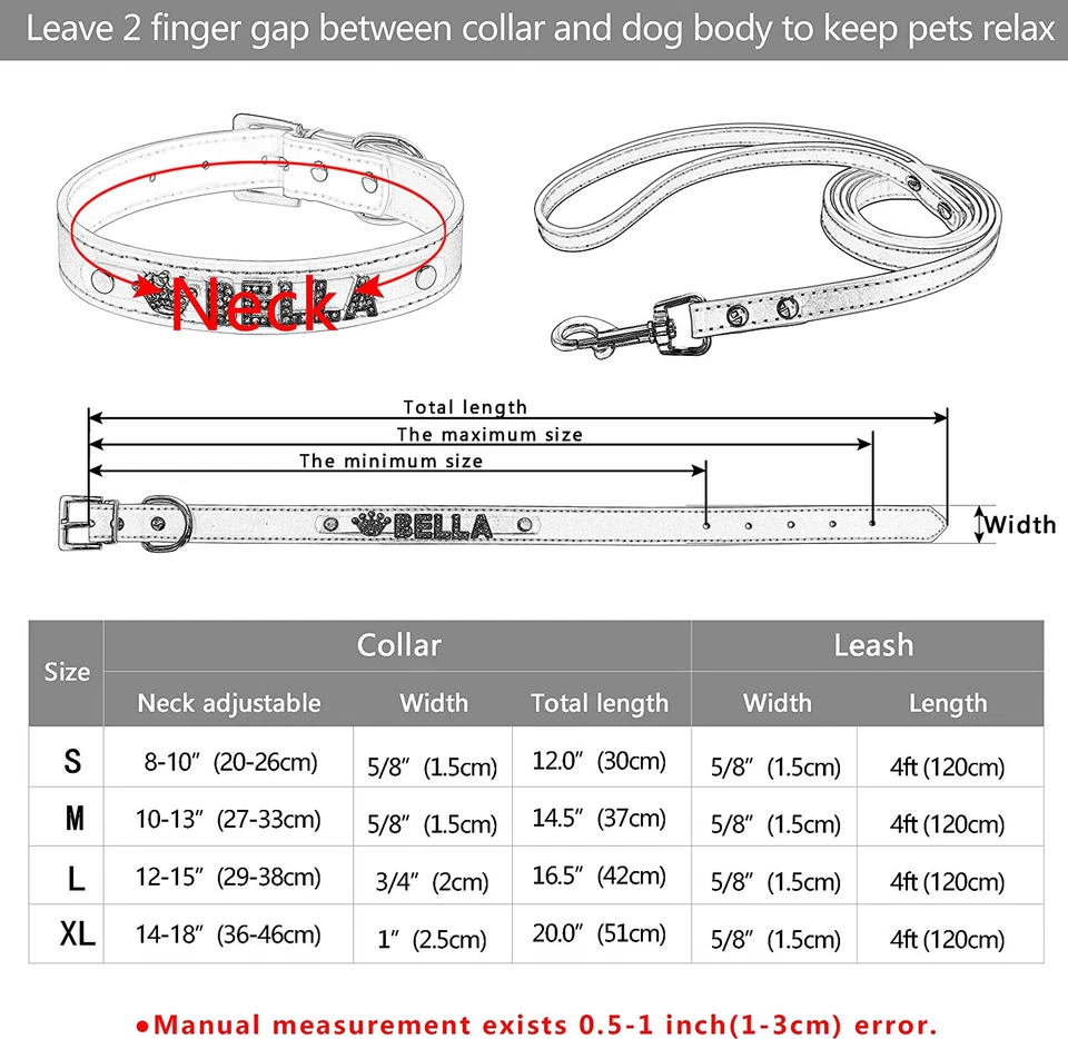 Collar Personalizado Perro Gato Hágalo Usted Mismo Nombre Letra Pequeña Mascota Cachorro Bling Collar de Cuero Foto 4 de 4