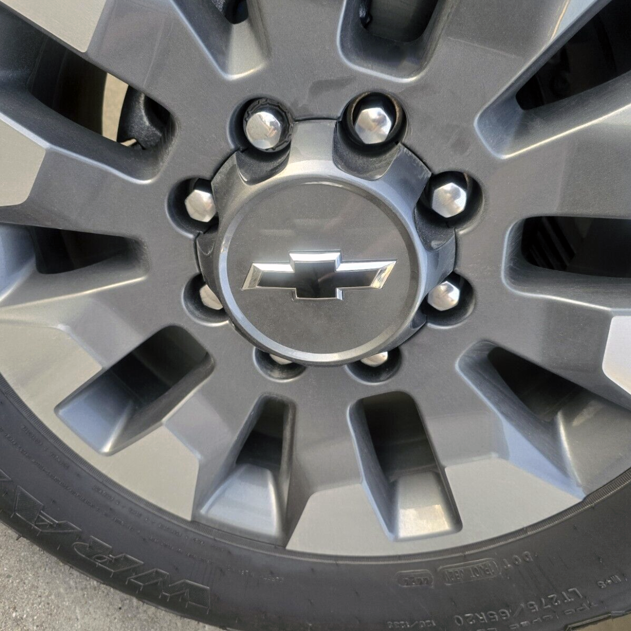 4 Gloss Black Plastic BowTie Wheel Overlays for 2022-2025 Silverado