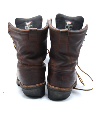 Red Wing Loggermax Boots Mens 10.5 EE Brown Waterproof Steel 