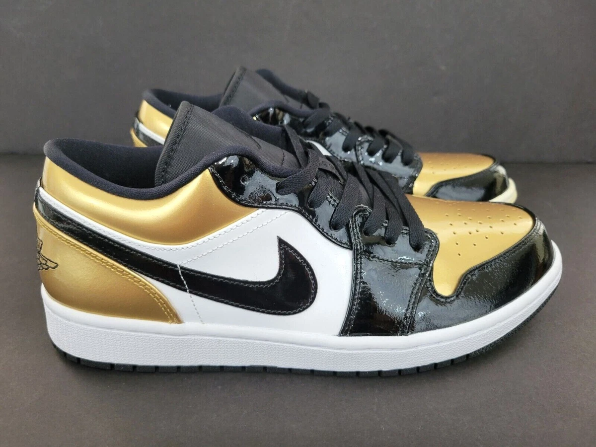 Jordan 1 low black gold sale