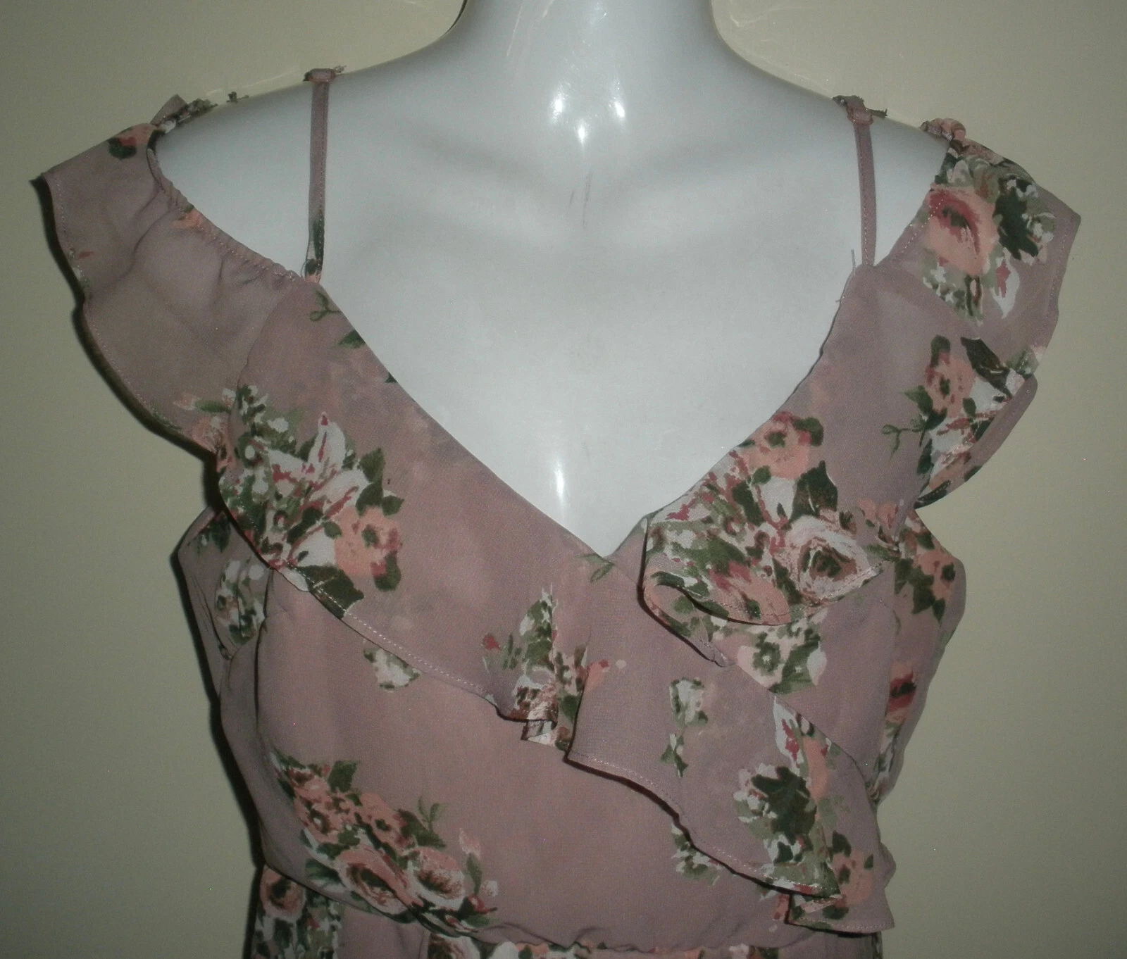 VETEMENTS #1045 Charlotte Russe Lilla Lavanda Viola Foderata Floreale Fluida Femminile S