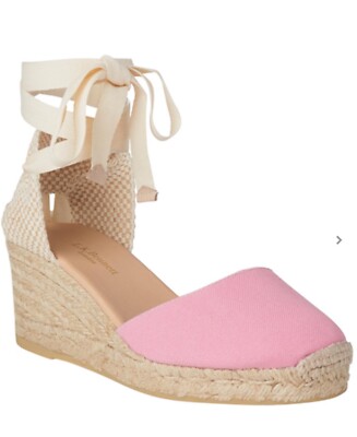 NEW €290 LK BENNETT Maureen Pink Espadrilles Wedge Heel