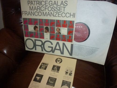 Patrice Galas, Marc Fosset, Manzecchi, Organ Jazz, France Open OP 8 LP, 12" 1983 - Afbeelding 1 van 3