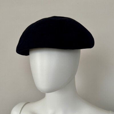 Vintage Givenchy Black Suede Leather Beret Hat | eBay display picture 1