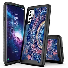 For TCL 20 Pro 5G Hybrid Graphic Design Pattern Hard Back Panel Case