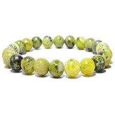 Serpentine   beaded bracelet Stretch Elastic Handmade Gemstone Beds Reiki