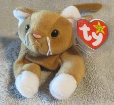 Ty Beanie Baby - NIP the Gold Cat style 4003  DOB 3-6-94 MWMT Free Shipping