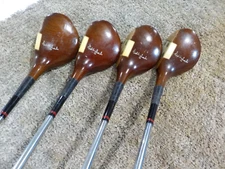 Gradidge England Bpbby Locke Persimmon Woods Set Driver, 2, 3, 4