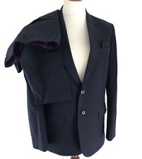 Holland  Sherry suit 48/50 dark blue sport coat  pants jacket dark blue  F