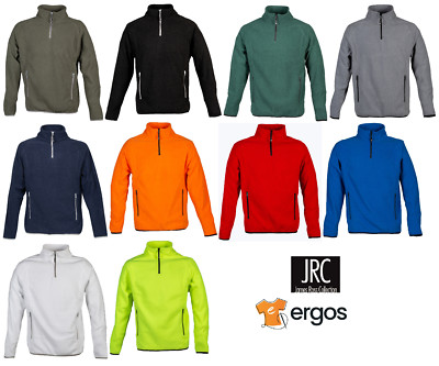JRC TORINO Fleece Sweatshirt Half Zip Stehkragen Winter Arbeit Taschen Herren