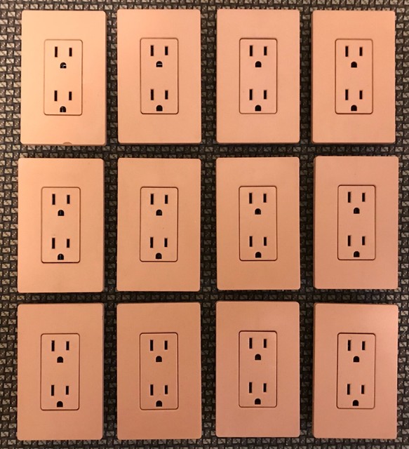 Lutron Satin Colors Terrracotta 15 Amp Receptacles e with Covers (lot