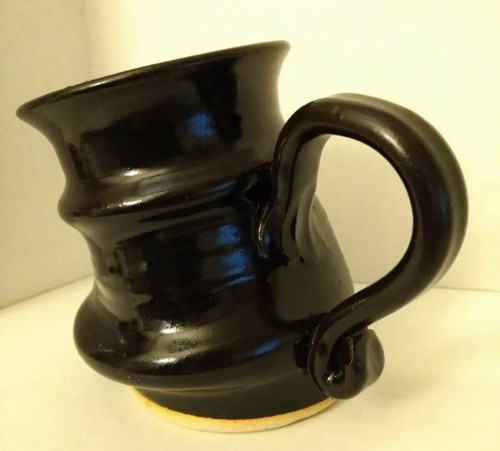 Tiegland Bradford Stoneware Pottery Figural Ugly Funny Collapsed Face Coffee Mug - Picture 5 of 9