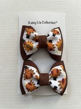 Pair of Turkeys Hair Bows