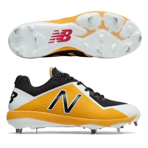 orange and black new balance cleats