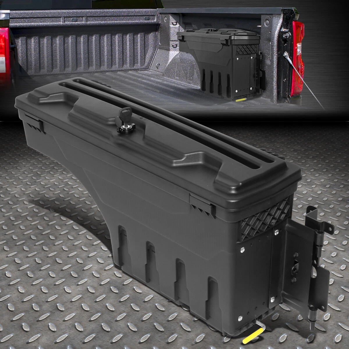 FOR 07 19 SILVERADO SIERRA TRUCK BED WHEEL WELL STORAGE TOOL BOX W LOCK RIGHT