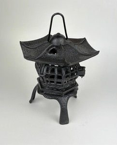 Vintage Japanese Cast Iron Pagoda Garden Lantern Large Hanging Candle Holder