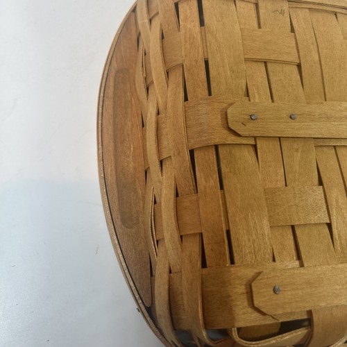 Vtg Longaberger Serve It Up Tray Basket With Divided Protector & Lid 2003 - Picture 12 of 15