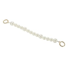 Imitation Pearl Bead Purse Chain 12" for DIY Handbag, Light Gold