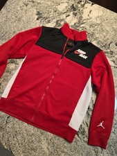Air Jordan Jumpman Youth Boys Red  Black Zip-Up Track Jacket - Size Youth L B9