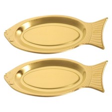  2 Pcs Plateau De Conservation Des Aliments Plats Service Acier Inoxydable