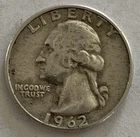 1962 Washington Quarter D Mint Mark Silver 25C Circulated US Coin