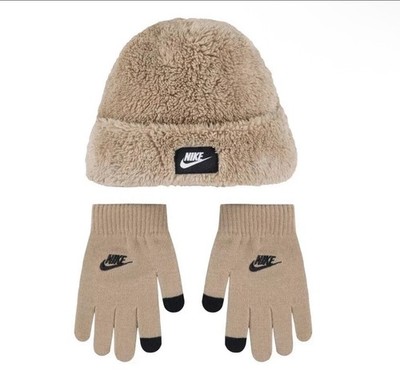 Nike Unisex Youth Beanie and Gloves 2 Piece Set, Hemp, Size-8/20