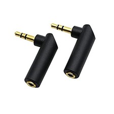 3.5mm Angle Male to Female Audio Adapter, 90 Degree Right Angle Gold-Plated
