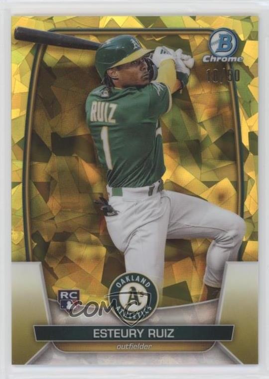 2023 Bowman Chrome Sapphire Edition Yellow /50 Esteury Ruiz #46 Rookie RC 0c6