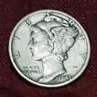 1943-P Mercury Dime 90% Silver Free Shipping