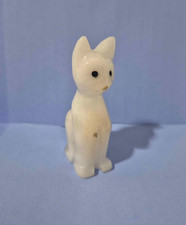 Vintage Modernist Hand Carved White Marble Ca...
