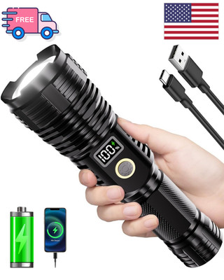 Flashlights High Lumens Rechargeable, LED Super Bright Flash Light Long Beam, Zo