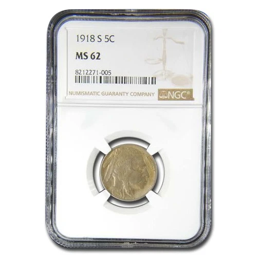1918-S Buffalo Nickel MS-62 NGC