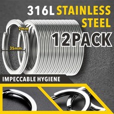 10-30PCS Stainless Steel Split Key Rings DIY Keychain Hoop 25-30mm Silver